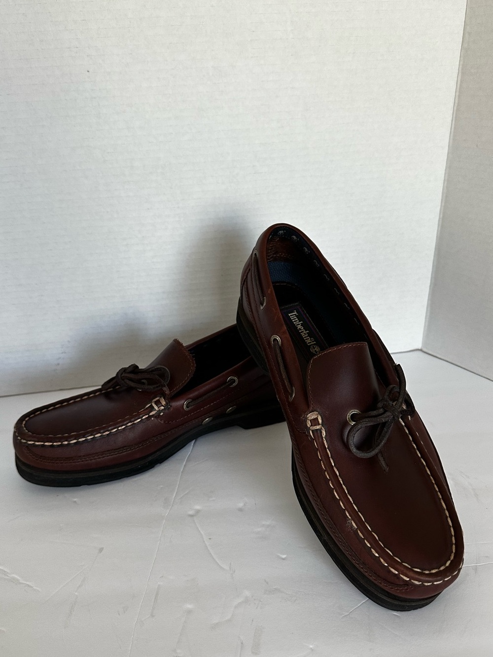 Timberland Men's Brown Leather Boat Shoes Size 9